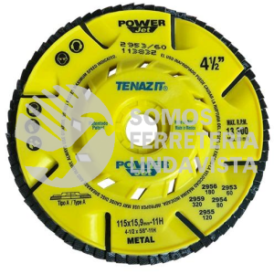 2953 DISCO LAMINADO POWER JET GRANO 60 (4-1/2"X5/8"-11) TENAZIT