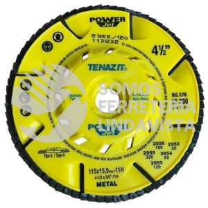 2955 DISCO LAMINADO POWER JET GRANO 120 (4-1/2"X5/8"-11) TENAZIT