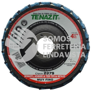 2979 DISCO LAMINADO FIBRA GRANO 120 (4-1/2"X7/8") TENAZIT