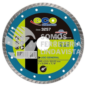3257 DISCO DE DIAMANTE TURBO PARA USO GENERAL ECO (7"X0 095"X7/8") AUSTRODIAM AUSTROMEX