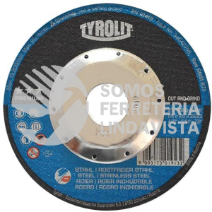 4220 DISCO DE CORTE Y DESBASTE 2 EN 1 TIPO 27 GRANO 46 (4-1/2"X5/64"X7/8") TYROLIT AUSTROMEX