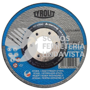 4223 DISCO DE DESBASTE CERABOND 2 EN 1 TIPO 27 GRANO 24 (4-1/2"X5/32"X7/8") TYROLIT AUSTROMEX