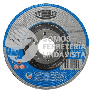 4224 DISCO DE DESBASTE CERABOND 2 EN 1 TIPO 27 GRANO 24 (4-1/2"X9/32"X7/8") TYROLIT AUSTROMEX
