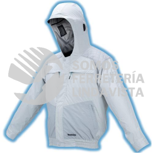 DFJ407ZXL CHAMARRA ELECTRO-VENTILADA A BATERIA LI-ION 18V GRIS C/HOMBRERAS S/BAT Y CARG MAKITA