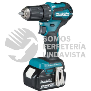 DDF483Z ATORNILLADOR TALADRO 1/2"V V R 0-500 0-1,700 RPM M/BL LI-ION S/BAT Y CARG C/LUZ SUB COMPACT 18V MAKITA