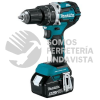 DHP484RTE ROTOMARTILLO ATORNILLADOR 1/2"V V R 0-500 0-2,000 RPM M/BL LI-ION 2 BAT 5 0 A H C/IND Y CARG C/LUZ FRENO MALETIN 18V MAKITA