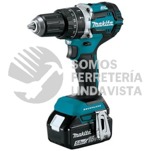 DHP484RTE ROTOMARTILLO ATORNILLADOR 1/2"V V R 0-500 0-2,000 RPM M/BL LI-ION 2 BAT 5 0 A H C/IND Y CARG C/LUZ FRENO MALETIN 18V MAKITA