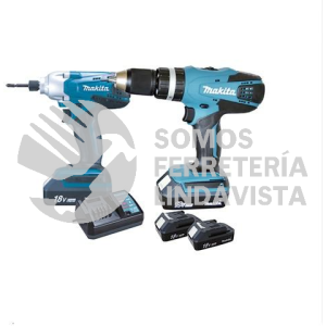 DK18015X2 COMBO (PH02 ROTOM + DT02 ATORN IMP ) LI-ION 2 BAT 1 5 A H Y CARG C/EST LONA 18V MAKITA