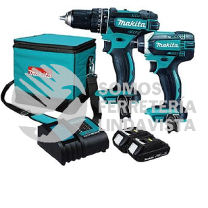 DLX2131SY COMBO (DHP482 ROTOM + DTD152 ATORN IMP ) LI-ION 2 BAT 1 5 AH Y CARG C/LUZ, EST LONA 18V MAKITA