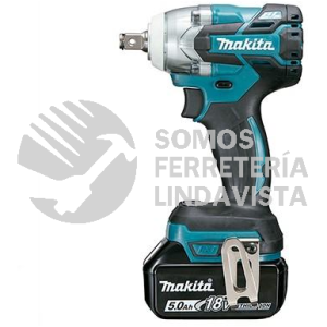 DTW285RMJ LLAVE IMPACTO 1/2" V V R 0-1,800 0-2,600 0-3,500 IPM 280 N M M/BL IND BAT LI-ION 2 BAT 4 0 A H Y CARG C/LUZ,FRENO, EST MONT 18V MAKITA