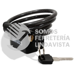 CCE-68 CABLE CANDADO EN ESPIRAL 80 CM MIKELS