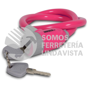 CCR-65 CABLE CANDADO FLEXIBLE ROSA 65 CM MIKELS