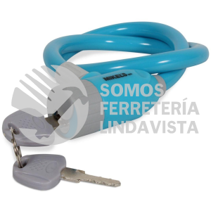 CCA-65 CABLE CANDADO FLEXIBLE AZUL 65 CM MIKELS