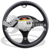 CU-PN CUBREVOLANTE DE PIEL COLOR NEGRO MIKELS