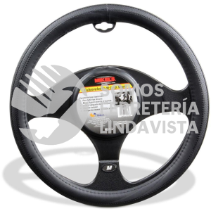 CU-PN CUBREVOLANTE DE PIEL COLOR NEGRO MIKELS