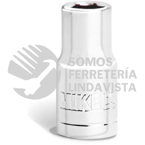 DC-0625 DADO CORTO 1/4" MILIMETRICO 6 MM 6 PUNTAS MIKELS