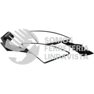 EURM-2N ESPEJO RETROVISOR UNIVERSAL TRIANGULAR PARA MOTO NEGRO MIKELS