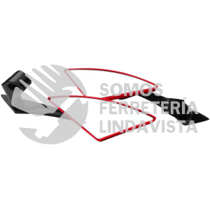 EURM-2R ESPEJO RETROVISOR UNIVERSAL TRIANGULAR PARA MOTO ROJO MIKELS