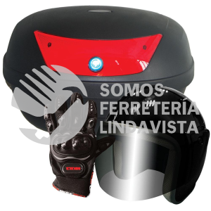 PKM-42 PAQUETE CAJA PARA MOTO 42 LITROS GUANTES Y CASCO MIKELS
