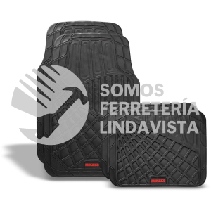 TA-1 TAPETES PARA AUTO DE HULE NEGRO DE LUJO MIKELS