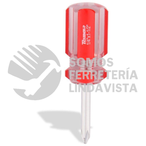 DC-14112 DESARMADOR CRUZ 1/4" X 1-1/2" BARRA ACERO CROMADO MANGO PVC TAMER