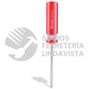 DC-3163 DESARMADOR CRUZ 3/16" X 3" BARRA ACERO CROMADO MANGO PVC TAMER
