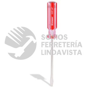 DP-3164 DESARMADOR PLANO 3/16"X4" BARRA ACERO CROMADO MANGO PVC TAMER