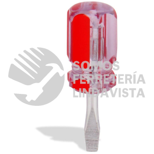 DP-14112 DESARMADOR PLANO 1/4" X 1-1/2" BARRA ACERO CROMADO MANGO PVC TAMER
