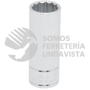 5017M DADO LARGO CUADRO DE 3/8", 12 PUNTAS, METRICO, 17 MM URREA