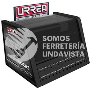 EXBROCAN EXHIBIDOR CON BROCAS NEGRAS DE ACERO DE ALTA VELOCIDAD, 950 PIEZAS URREA