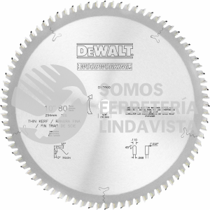DW7665 DISCO SIERRA CORTE METAL 10X5/8" 80DPP DEWALT