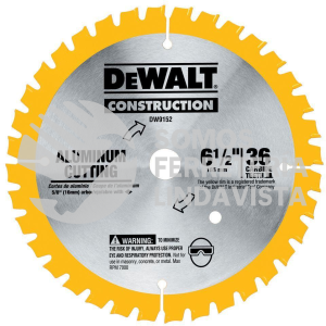 DW9152 DISCO SIERRA 6-1/2"X36 DIENTES FLECHA 5/8" DEWALT