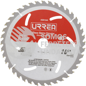 DSM1040 DISCO PARA SIERRA CIRCULAR PARA MADERA 40 DIENTES, 10" URREA