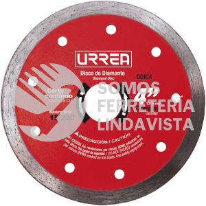 DDIC4 DISCO DE DIAMANTE CONTINUO, 4" URREA