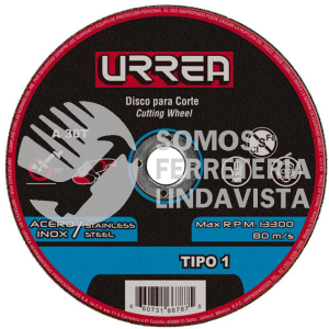 AMSS09 DISCO ABRASIVO TIPO 1 PARA ACERO INOXIDABLE 9" X 5/64" URREA