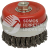 18CT55M CARDA COPA TRENZADA ALAMBRE GRUESO 5" X 0.50 MM CON ROSCA M14 URREA