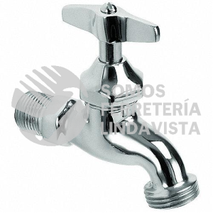 19CR LLAVE INDIVIDUAL CROMO DE NARIZ 1/2 LAVABO ROSCA PARA MANGUERA URREA