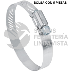 44244 AB-44 BOLSA CON 5 ABRAZADERAS REFORZADAS # 44 2-5/8 - 3-1/4" FIERO