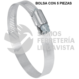 44245 AB-48 BOLSA CON 5 ABRAZADERAS REFORZADAS # 48 2-9/16 - 3-1/2" FIERO