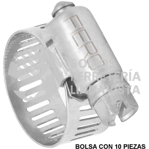 44257 AB-7 BOLSA CON 10 ABRAZADERAS REFORZADAS #7 9/16 - 1-1/16" FIERO