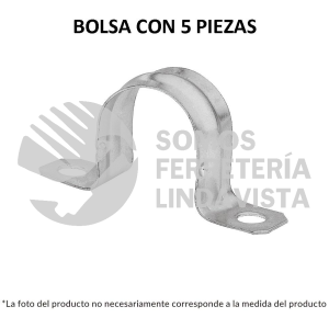 46030 AO-114 BOLSA CON 5 ABRAZADERAS 1-1/4" TIPO OMEGA PARA TUBO VOLTECK