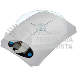 15160 BASE-5EC BASCULA CAPACIDAD 5 KG DIGITAL PARA COCINA C/PLATO DE VIDRIO TRUPER