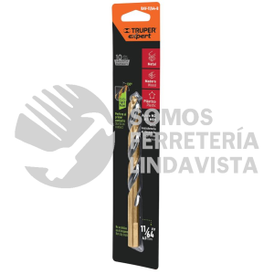 12743 BAV-11/64-B BROCA HSS 11/64" TRUGOLD PARA METAL EN BLISTER TRUPER