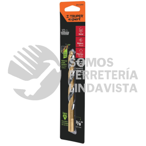 12748 BAV-3/8-B BROCA HSS 3/8" TRUGOLD PARA METAL EN BLISTER TRUPER