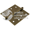 43248 BC-402R BISAGRA CUADRADA 4" ACERO LATONADO ANTIGUO REDONDA HERMEX
