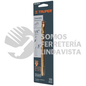12754 BCT-1/4X4-B BROCA PARA CONCRETO DE 1/4 X 4" EN BLISTER TRUPER