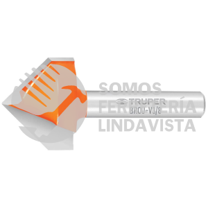 11465 BROU-V3/8 BROCA PARA ROUTER CORTE EN "V" 3/8" TRUPER