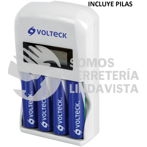 46046 CA-RE-10 CARGADOR DE PILAS AA AAA INCLUYE 4 PILAS AA VOLTECK