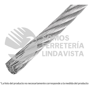 48795 CAB-1/16R3 METRO DE CABLE RIGIDO 1/16" DE ACERO 7X7 HILOS 300 M FIERO