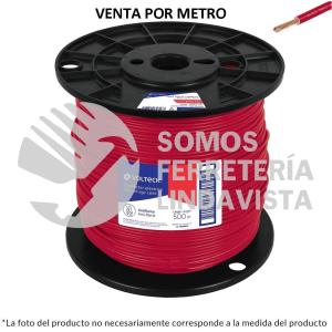 40126 CAB-10R-500 METRO DE CABLE THHW-LS 10 AWG ROJO EN CARRETE DE 500 M VOLTECK
